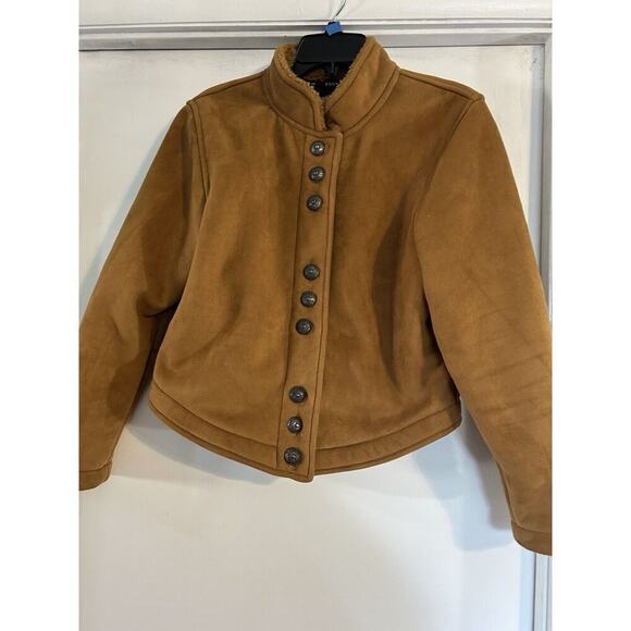 Country Cheyenne Collection Clothing Co Faux Suede Plush Shearling Jacket L - Picture 2 of 13